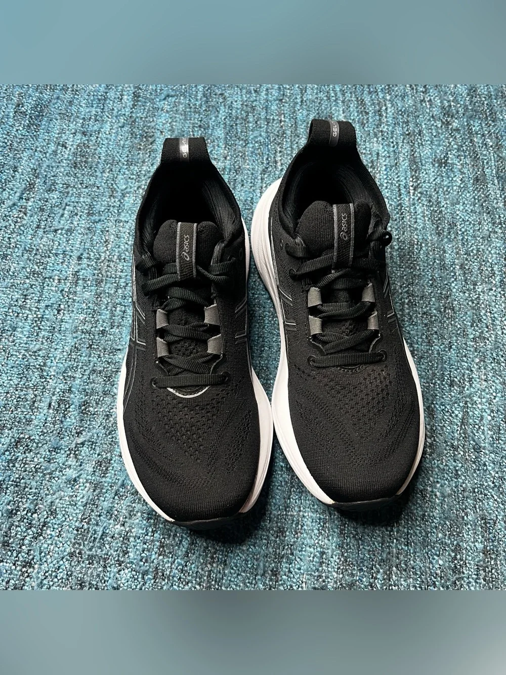 Asics Gel Nimbus 26 Running Shoes in Black White Women's Size 6.5 Sneakers - Picture 2 of 9